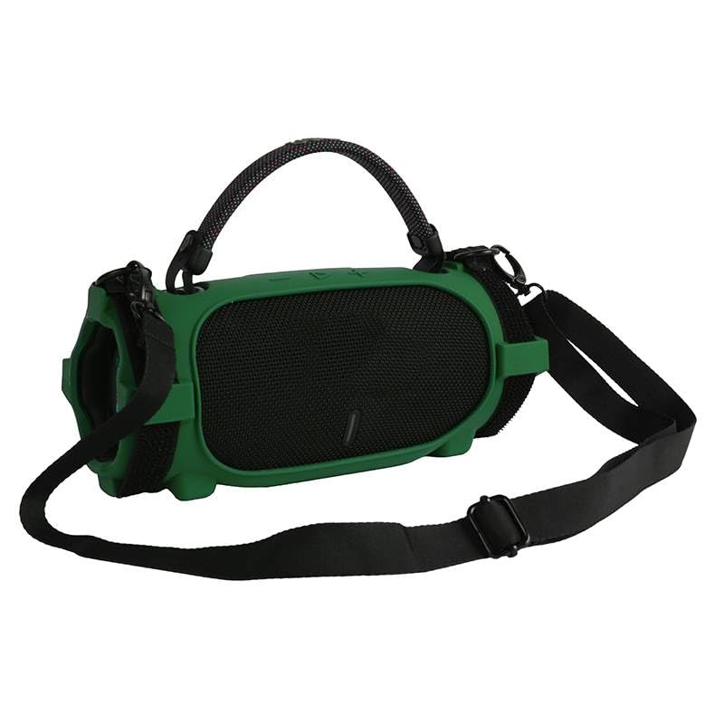Silicone Case Cover for JBL Charge 6 Portable Bluetooth Speaker, Soft Protective Sleeve Travel Carrying Protective Cover Speaker Silicone Case with Shoulder Strap and Bike Strap (Green) - color: Green