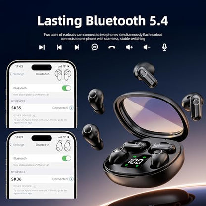 Mini Wireless Sleep Earbuds for Small Ears – Invisible, Low Profile Sleep & Work Earbuds, Tiny Discreet in-Ear Headphones, Discreet in-Ear Earphones for Small Ear Canals (Purple) - color: Purple