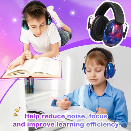 12 Pcs Kids Ear Protection Noise Cancelling Headphones Ear Muffs Bulk 27db Adult Noise Reduction Hearing Earmuff(Universal Fit (kids & Adults),Starry Sky Style) - size: Universal Fit (kids & Adults), style: Starry Sky Style