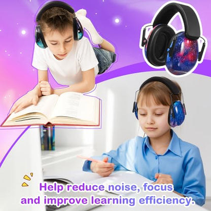 12 Pcs Kids Ear Protection Noise Cancelling Headphones Ear Muffs Bulk 27db Adult Noise Reduction Hearing Earmuff(Universal Fit (kids & Adults),Starry Sky Style) - size: Universal Fit (kids & Adults), style: Starry Sky Style