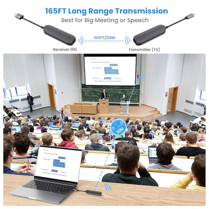 Wireless Hdmi Transmitter and Receiver 4K, USB C HDMI Wireless Adapter for iPhone 15, iPad Pro, MacBook Pro/Air, Laptop to Monitor, Projector, TV - color: B