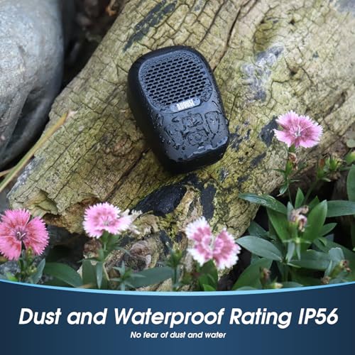 August MS550 Portable Bluetooth Speaker with Magnetic Clip On, Microphone | 30H Playback, IP56 Waterproof, Micro SD for MP3, Hands Free Calling, Outdoor Speaker for Cycling Hiking Camping
