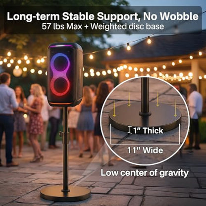 Floor Speaker Stand for JBL PartyBox 100/110/120/130 Stand, Adjustable Height 24.4"-32.3", Heavy Duty Surround Speaker Stands for JBL PartyBox Stand with Reinforced Base, Supports Up to 57 Lbs, 1 Pack - size: For PartyBox 110/120/130