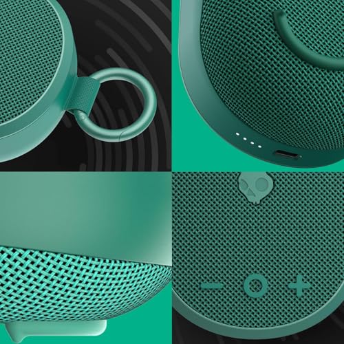 Skullcandy Kilo XT Wireless Bluetooth Speaker - IPX7 Waterproof Mini Bluetooth Speaker with 24 Hour Battery, Downward Firing Passive Radiator, and True Wireless Pairing - Perfect for Outdoor (Green) - color: Green