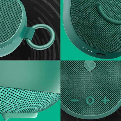 Skullcandy Kilo XT Wireless Bluetooth Speaker - IPX7 Waterproof Mini Bluetooth Speaker with 24 Hour Battery, Downward Firing Passive Radiator, and True Wireless Pairing - Perfect for Outdoor (Green) - color: Green
