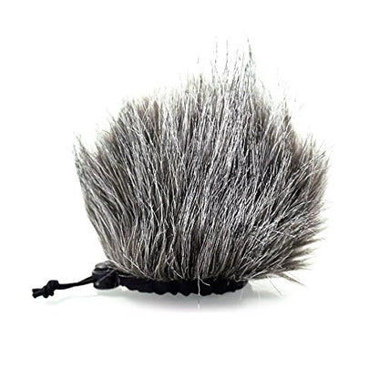 Furry Microphone Windscreen Wind Muff Compatible with Portable Digital audio Recorders up to 10cmX14cm fits Zoom H4n H5 H6 Tascam DR-40 DR-05 DR-07 Roland R-05 Olympus LS-100