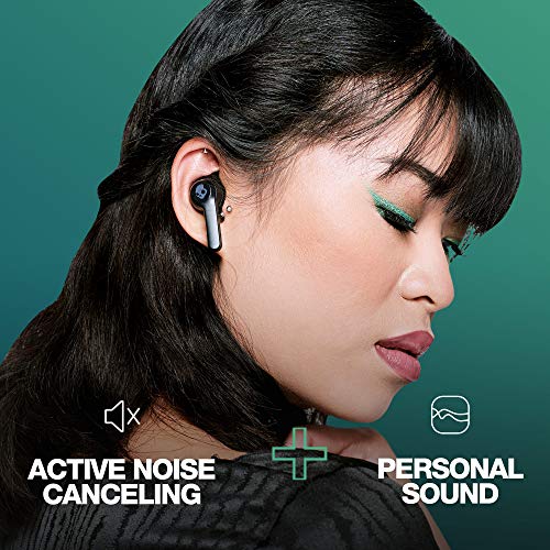 Skullcandy Indy ANC in-Ear Noise Canceling True Wireless Earbuds, 32 Hour Battery, Microphone, Works with iPhone Android and Bluetooth Devices - Black - color: True Black, style: Active Noise Cancellation