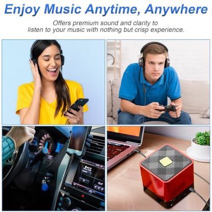 PChero 3.5mm Aux Cable with Volume Control, 4ft TRS Auxiliary Audio Cable | Male to Male Cord, For Headphone Smartphone Car Home Stereos Speaker