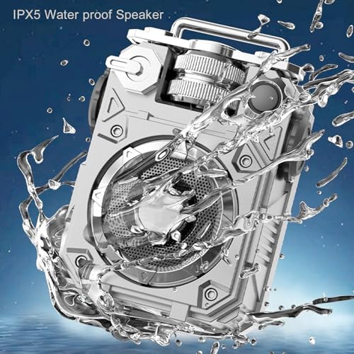 Yoidesu Portable Bluetooth Speaker, Miniature Wireless Speaker with Powerful Bass and Clear Sound, IPX5 Water Proof, Built in 1500mAh Battery for 16 Hours Playtime, for Outdoor