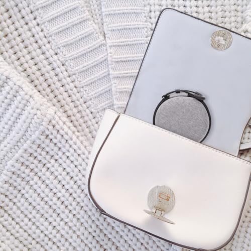 Portable Earphone Bag and Data Cable Carrying Case for Wired Earbuds, Rounded Nylon Storage Pouch with Zipper, Gray Travel Key and Coin Organizer for Electronics