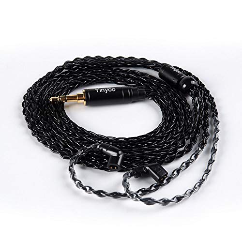 YINYOO 1.2 Meter Long in Ear Monitor Cable, KZ ZS10 Pro IEM Cable, Upgraded Earbuds Cord for ZSN PRO X, Castor, EDX PRO, ZS12 PRO X, ZS10 Prox, ZS10 PRO 2, ZAR, ZAS, CCA CRA (QDC-Pins 3.5mm) - size: 1.2m, style: QDC,3.5mm