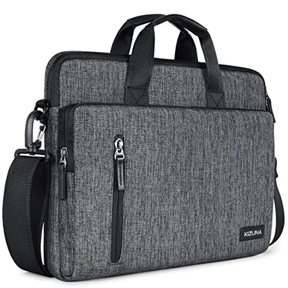 KIZUNA Laptop Bag Case 13.3 Inch Computer Shoulder Messenger Sleeve Briefcase for 13" MacBook Air/MacBook Pro 14 M2 Pro/M1 MAX/14 Lenovo ThinkPad X1 Carbon/IdeaPad Flex 5i /Huawei,Grey - color: Grey, size: 13-13.3 Inch