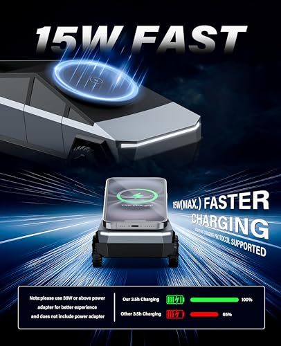 Cyberdock 3 in 1 MagSafe Wireless Charging Station for Apple Device Gifts | Rotating Magnetic Fast Wireless Charger Stand with Ambient Light for iPhone 17-12, Apple Watch, AirPods for Birthday Gifts
