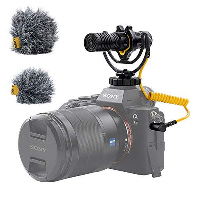 Deity V-Mic D4 Duo Dual Capsule Cardioid Microphone Camera-Mount Shotgun Mic Dual Mono/Stereo Recording Plug and Play with Rycote Shockmount for DSLR Camcorder Smartphone