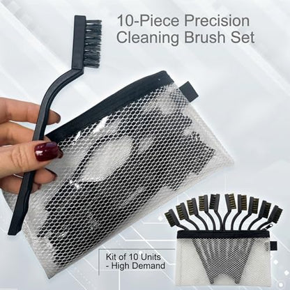 Anti-Static ESD Cleaning Brush Kit with a Zipper Pouch for Storage - Keyboard, Circuit Boards, Electronic Devices Tool Set - 10 PCS