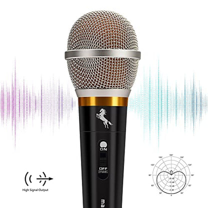 Marengo Handheld Dynamic Microphone for Karaoke Singing, Wired XLR Microphone with On and Off Switch and 13ft Detachable XLR Cable - color: aMWH68
