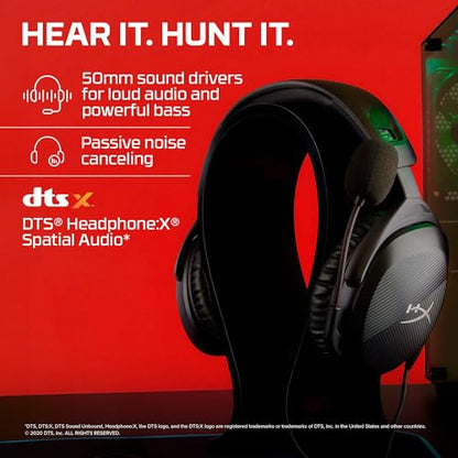 HyperX Cloud Stinger 2 – Gaming Headset, DTS Headphone:X Spatial Audio, Lightweight Over-Ear Headset with mic, Swivel-to-Mute Function, 50mm Drivers, PC Compatible, Black (Pack of 10) - color: Black, size: One Size (Pack of 10), style: Wired