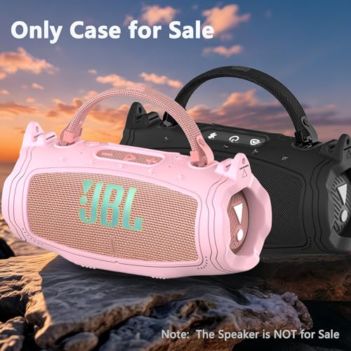 Silicone Cover Case for JBL Charge 6 Portable Bluetooth Speaker - color: Pink