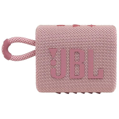 JBL Go 3 - Portable Mini Bluetooth Speaker, big audio and punchy bass, IP67 waterproof and dustproof, 5 hours of playtime, speaker for home, outdoor and travel (Pink) - color: Pink, style: GO3