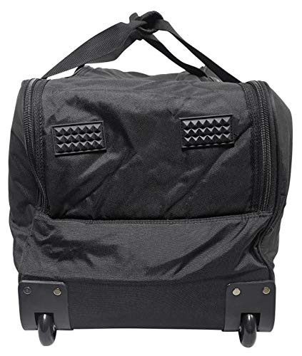 Rockville RCXFM20E-B 20 Foot Female to Male XLR Mic Cable Black 100% Copper Bundle with Mackie Water-Resistant Rolling Speaker Bag Carry Case for Thump12A & Thump12BST