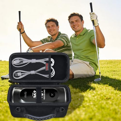 Carrying Case for Blue Tees Golf Player Pro/Player+ AI-Powered GPS Speaker | Blue Tees AI Powered Golf Speaker Hard Travel Protective Bag Storage Holder, Extra Mesh Pocket Fits Charging Cable, Black - color: Black