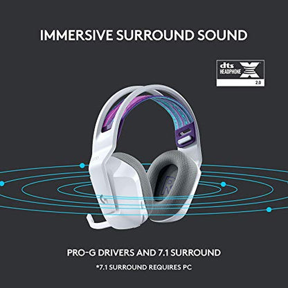 Logitech G733 Lightspeed Wireless Gaming Headset - White - color: White