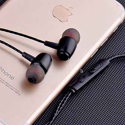 JacobsParts 2-Pack Earbuds in-Ear Sound Isolating Headphones Headset Ear Buds with Mic & Volume, Silver - color: Silver