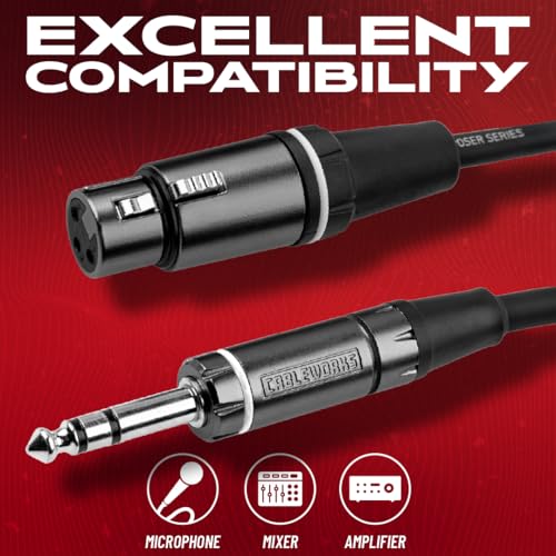 By Gator Cases Composer Series Deluxe 5 Foot XLR Female to TRS Cable, (GCWC-XLR-05FTRS) - size: 5 Feet, style: TRS/XLR Female