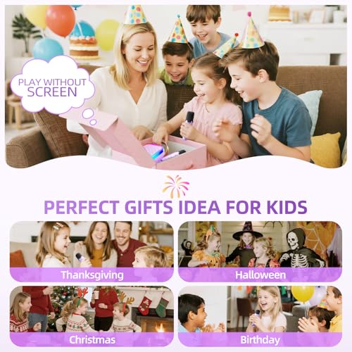 Kinglucky Mini Karaoke Machine for Kids, Top Birthday Gift Pick for Girls Ages 3-12 Years Old, Kids' Personal Video Players Accessories with 2 Mics Singing Present Toy Purple - color: Purple