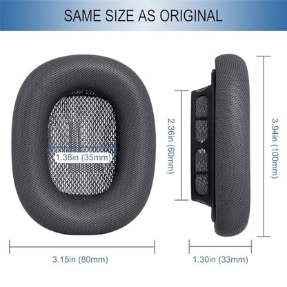 GEVO Upgraded Ear Cushions Replacement Earpads for AirPods Max 1 & 2 Headphones, Protein Leather Ear Pads Ear Covers Cups with Memory Foam and Magnet for AirPods Max 1 & 2 (Space Gray) - color: Space Gray