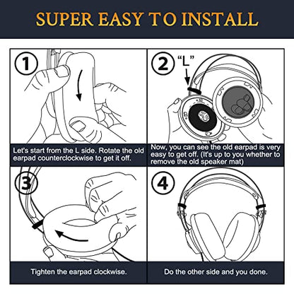 SOULWIT Earpads for AKG K701/K702/Q701/Q702/K601/K612/K712 - Black - color: Black