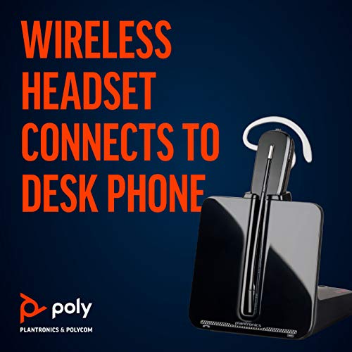 Plantronics - CS540 Wireless DECT Headset (Poly) - Single Ear (Mono) Convertible (3 Wearing Styles) - Connects to Desk Phone - Noise Canceling Microphone | Three wearing styles, Desk-phone connection, Noise-canceling microphone