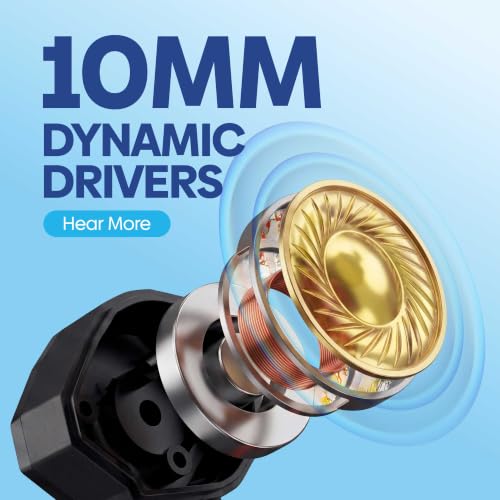 FASTER GH-1C USB-C Wired Gaming Earphones with Detachable Mic, 4.2 ft Cable | 10 mm Driver In-Ear Gaming Headset, detachable microphone. For use with PC, Laptop, PS5, Xbox, Android, iPhone