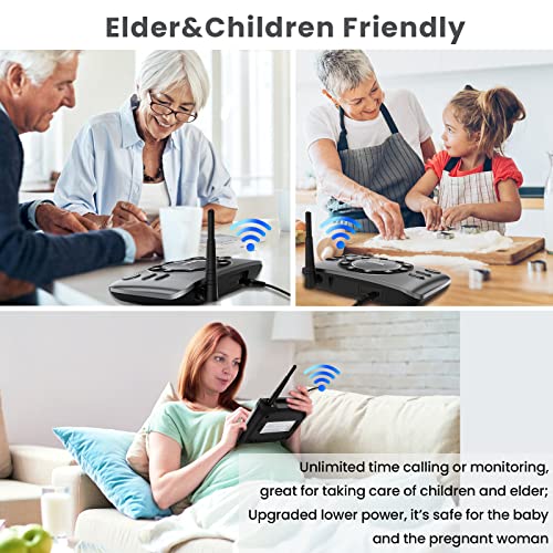 Hands-Free Intercoms Wireless for Home Business, Wuloo Upgrade Two Way Audio Intercom System for Elderly, Full Duplex Room to Room Intercom with 5280 ft Range Clear Sound Anti-Interference, Pack of 2 - color: 2 units set