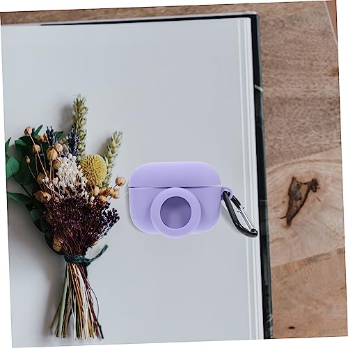 Silicone Protective Cover for Lightweight to Install Silicone Design Compatible and for Earphone and Charging Box - color: Purple
