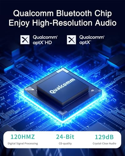 USB Bluetooth Adapter,aptX HD Bluetooth Receiver for Car Audio | Compatible with Infiniti, Honda,Toyota,Lexus,Volvo,Ford.Displays song info, supports wheel controls, plug-and-play streaming.