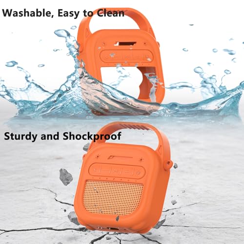 Silicone Cover Case for Bose SoundLink Micro 2 Bluetooth Speaker, Orange - color: Sunset Peach