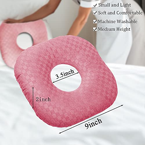 Ear Piercing Pillow with Hole for Cartilage Piercings, CNH Support - color: Pink