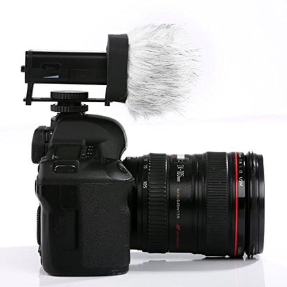 Movo WS-R10 Professional Furry Windscreen with Acoustic Foam Technology for Zoom iQ6, iQ7, Tascam DR-07 MKII, Sony PCM-M10 & Rode iXY Portable Digital Recorders