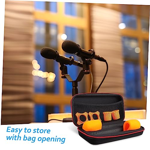SUPVOX Microphone Bag Storage Box for Microphone Phone Mic Case Zipper Sponge Mic Pouch