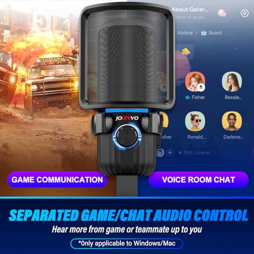USB Microphone for PC, Computer Microphone for Gaming and Podcast, Gaming Mic with Noise Cancellation(JV908)
