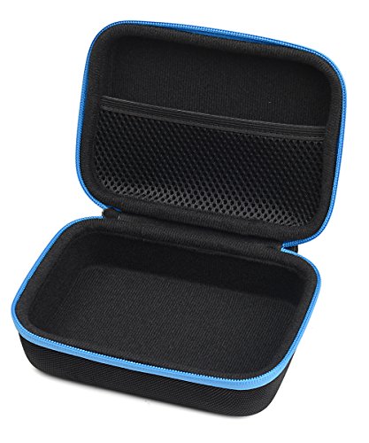 Case Compatible with Shokz OpenRun, OpenMove, Aeropex, Trekz, Bluez 2; KSCAT, Sades, DIGICare, allmity - color: Blacke with blue zip