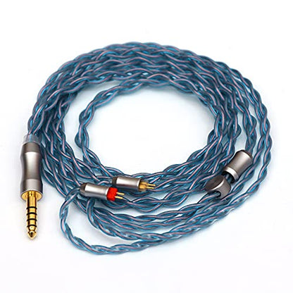 Linsoul Tripowin Altea Upgraded 6N OCC Litz 4 Cores HiFi Earphone Cable | 26 AWG High-Purity Monocrystalline Copper Wires for in Ear Earphone, 4.4mm, 2pin 0.78mm - size: Standard 2pin, style: 4.4mm