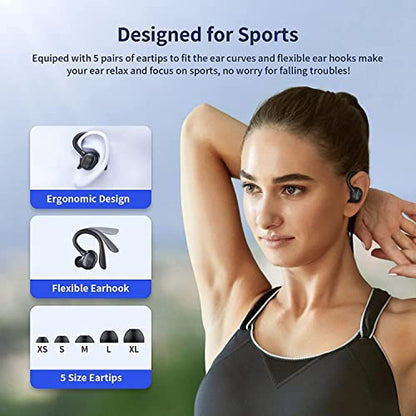 Wireless Ear-Hook TWS Earphones Compatible with Samsung Galaxy S26/Plus/Ultra - Bluetooth Earbuds Over the Ear Headphones True Stereo Charging Case
