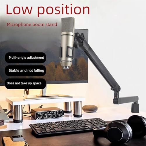 Adjustable Microphone Boom Arm Stand 360° Rotation Desktop Mic Holder