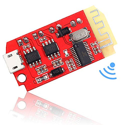 Audio Amplifier Board, Icstation Ḅḷụẹ-ṭọọṭḥ-Compatible Stereo Audio Amplifier Module 2x5W BT 5.0 Mini Amplifier Board 3.7V 5V for DIY Speakers