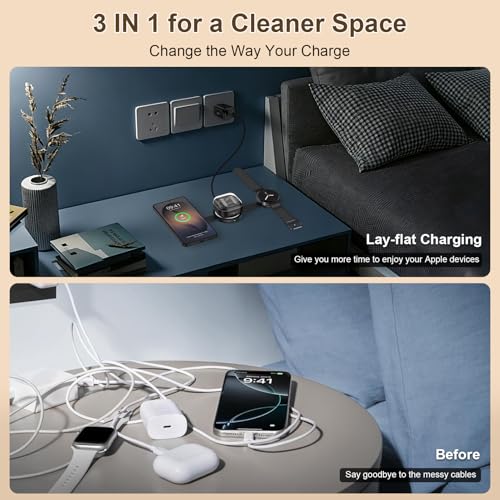 18W Fast Wireless Charger Pad 3 in 1 Foldable Wireless Charging Station