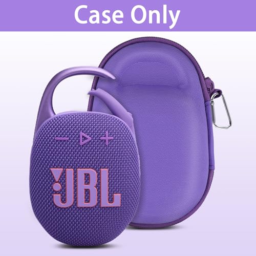 Aenllosi Hard Case for JBL Clip 5 Speaker, Purple | EVA case construction, Water-resistant design, Dust-resistant design, Protective case only - color: Purple