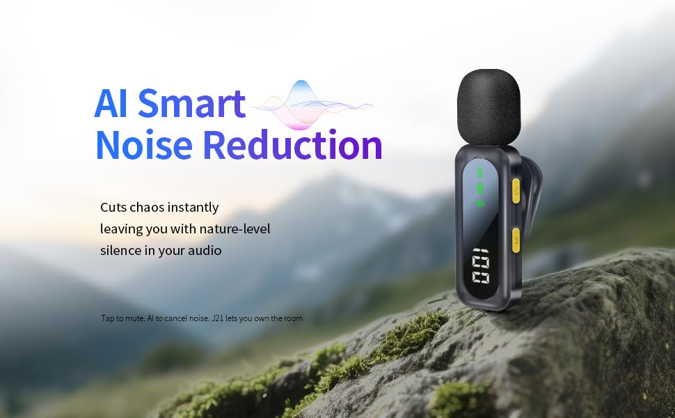 Wireless Lavalier Microphone with Magnetic Clip & LED Display, Mini Lapel Mic，Wireless Microphone for iPhone,Android, iPad, for Video Recording, Streaming, Interview, Vlog,Tiktok,YouTube - size: All iPhones & Androids (LED Display)