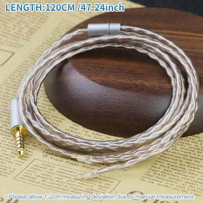 0.78 2PIN to 3.5mm 4 Core Upgraded Replacement Earphones Cable IEM Cable for Astell&Kern Diana/Final A3000/A4000/A5000 64 Audio U12t/U18t IEMs 3.94FT